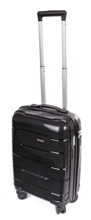 Mała walizka kabinowa L POLIPROPYLEN HU357 CZARNY