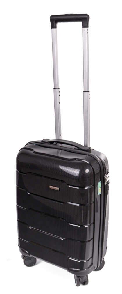 Mała walizka kabinowa L POLIPROPYLEN HU357 CZARNY