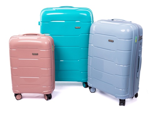 Średnia walizka XL POLIPROPYLEN HU357 ROSE RED