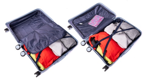 Średnia walizka XL POLIPROPYLEN HU357 ROSE RED