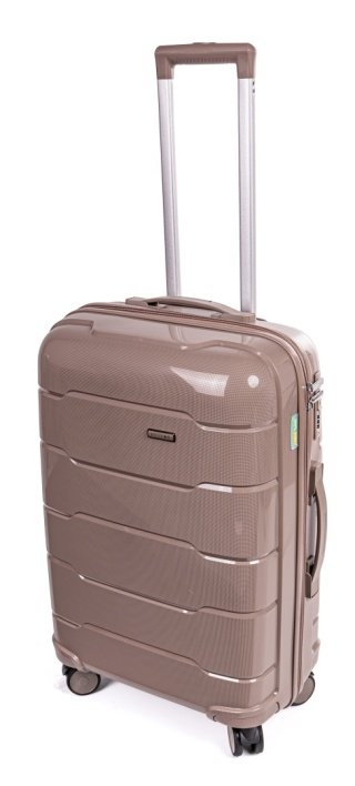 Średnia walizka XL POLIPROPYLEN HU357 BRĄZOWY